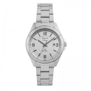 Alexandre Christie AC 1016 Silver White Steel Lady LDBSSSL
